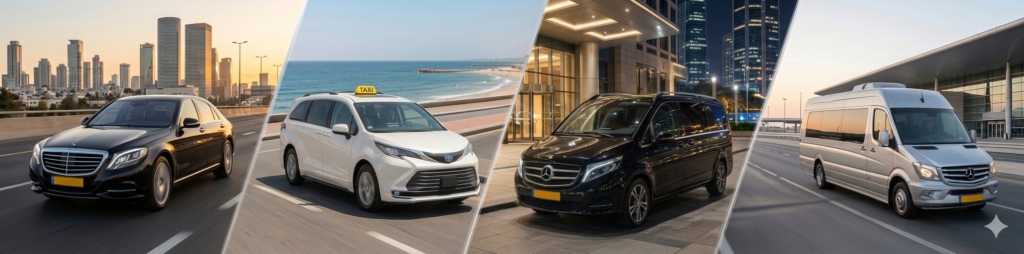 Taxi Shuttle – צי רכבי פרימיום להסעות: טויוטה סיינה ומיניבוס יוקרתי בישראל